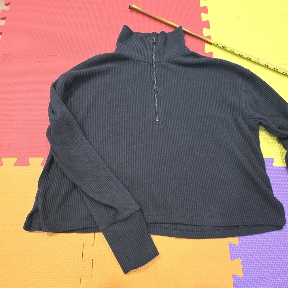 Abercrombie & Fitch Soft A&F Cozy Ribbed Quarter Zip Pullover - Women's XS -...